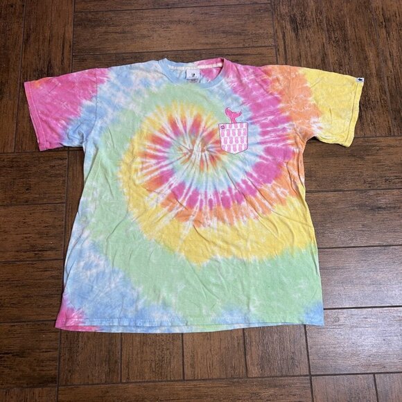 Simply Southern Mermaid Eat Sleep Beach Repeat Tie Dyed Coastal T Shirt Size XL - Picture 4 of 9